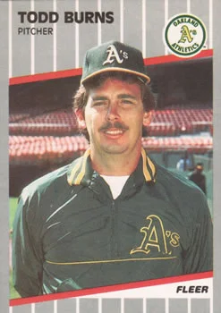 1989 Fleer Todd Burns #3 card image