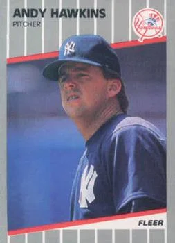 1989 Fleer Update Andy Hawkins #U-50 card image