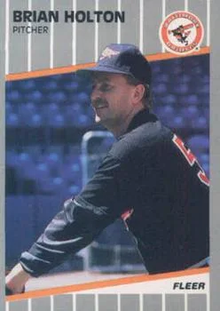 1989 Fleer Update Brian Holton #U-5 card image