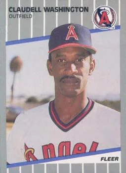 1989 Fleer Update Claudell Washington #U-17 card image