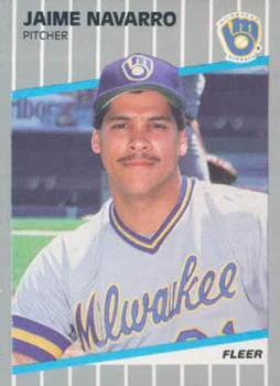 1989 Fleer Update Jaime Navarro XRC #U-39 card image