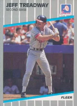 1989 Fleer Update Jeff Treadway #U-75 card image