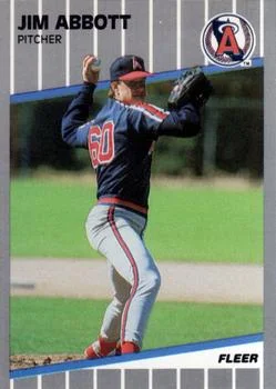 1989 Fleer Update Jim Abbott #U-11 card image