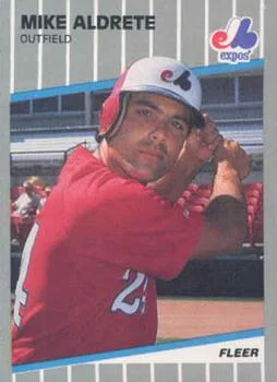 1989 Fleer Update Mike Aldrete #U-95 card image