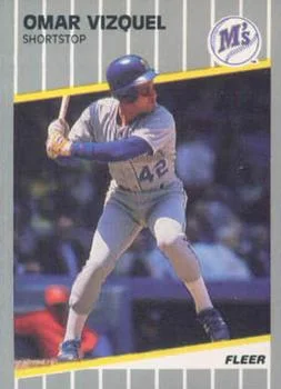 1989 Fleer Update Omar Vizquel XRC #U-62 card image