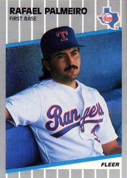 1989 Fleer Update Rafael Palmeiro #U-66 card image