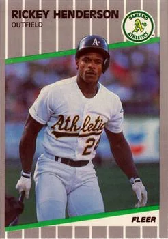 1989 Fleer Update Rickey Henderson #U-54 card image