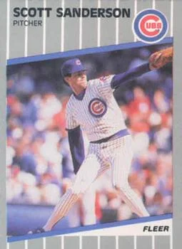 1989 Fleer Update Scott Sanderson #U-78 card image