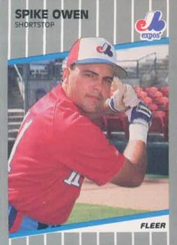 1989 Fleer Update Spike Owen #U-98 card image
