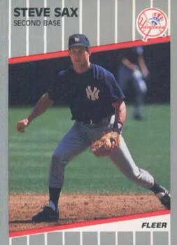 1989 Fleer Update Steve Sax #U-52 card image