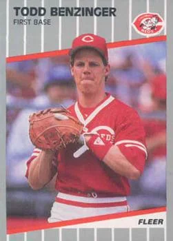 1989 Fleer Update Todd Benzinger #U-83 card image