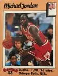 1989 Hobby Press Spain 100 Gigantes del Basket Mundial Stickers Michael Jordan #43 card image