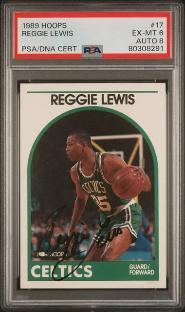 1989 Hoops Reggie Lewis #17 card image