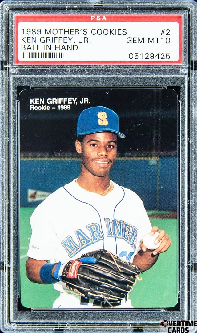 1989 Mother's Cookies Ken Griffey Jr., Ball In Hand #2 card image
