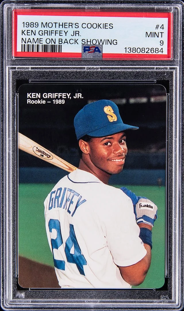 1989 Mother's Cookies Name On Back Showing Ken Griffey Jr. #4 card image
