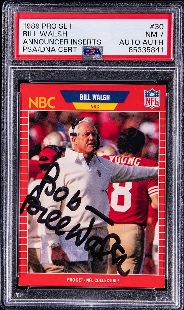 1989 NFL Pro Set Announcement Inserts Bill Walsh #30 card image