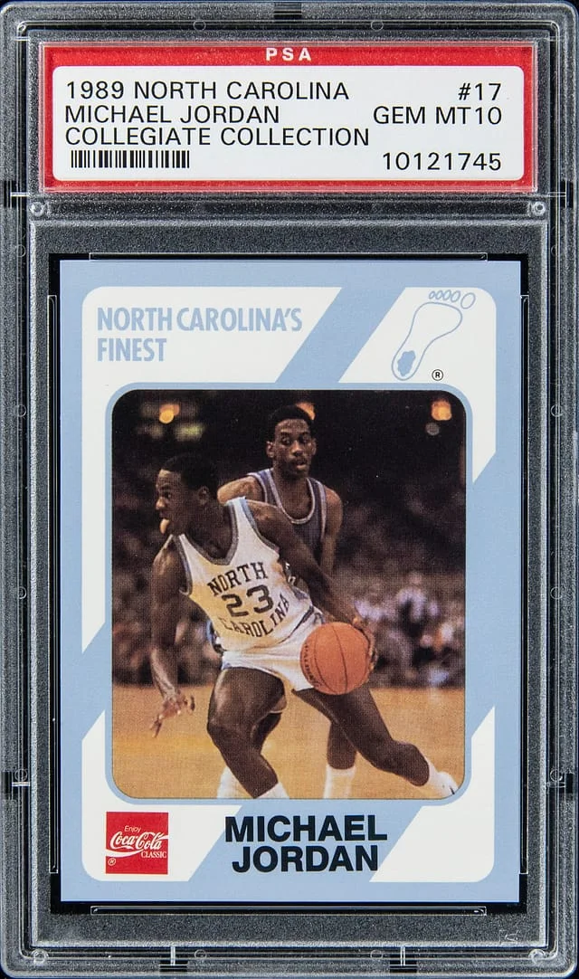 1989 North Carolina Collegiate Collection Michael Jordan #17 card image