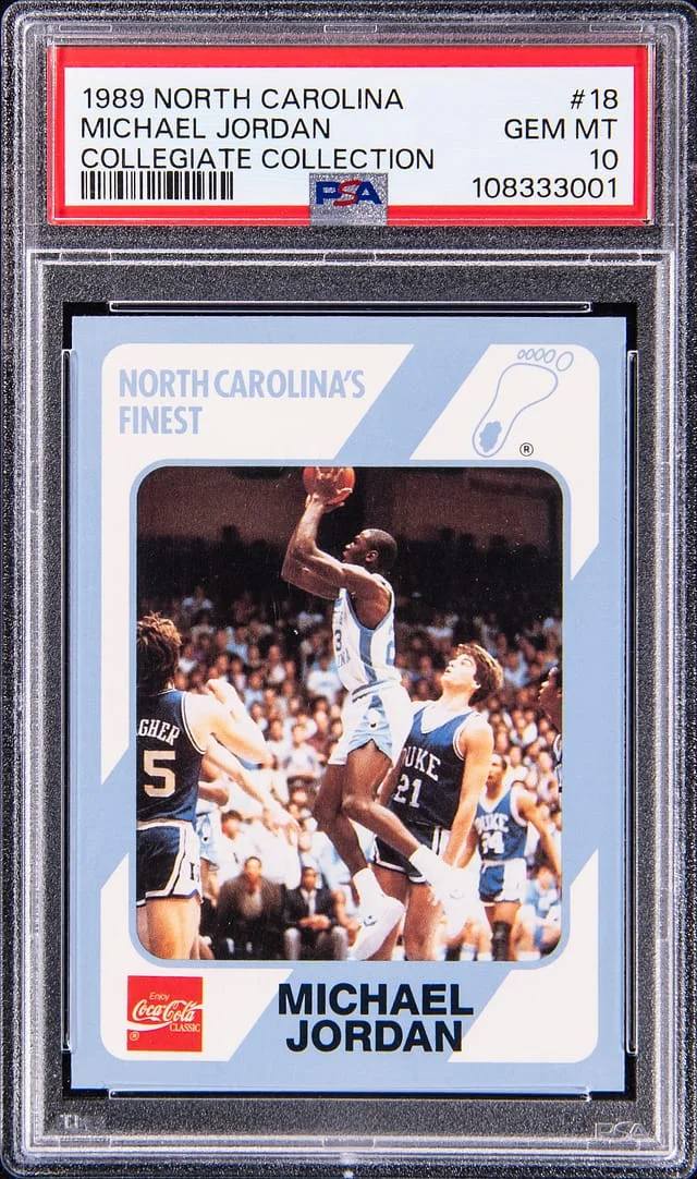 1989 North Carolina Collegiate Collection Michael Jordan #18 card image