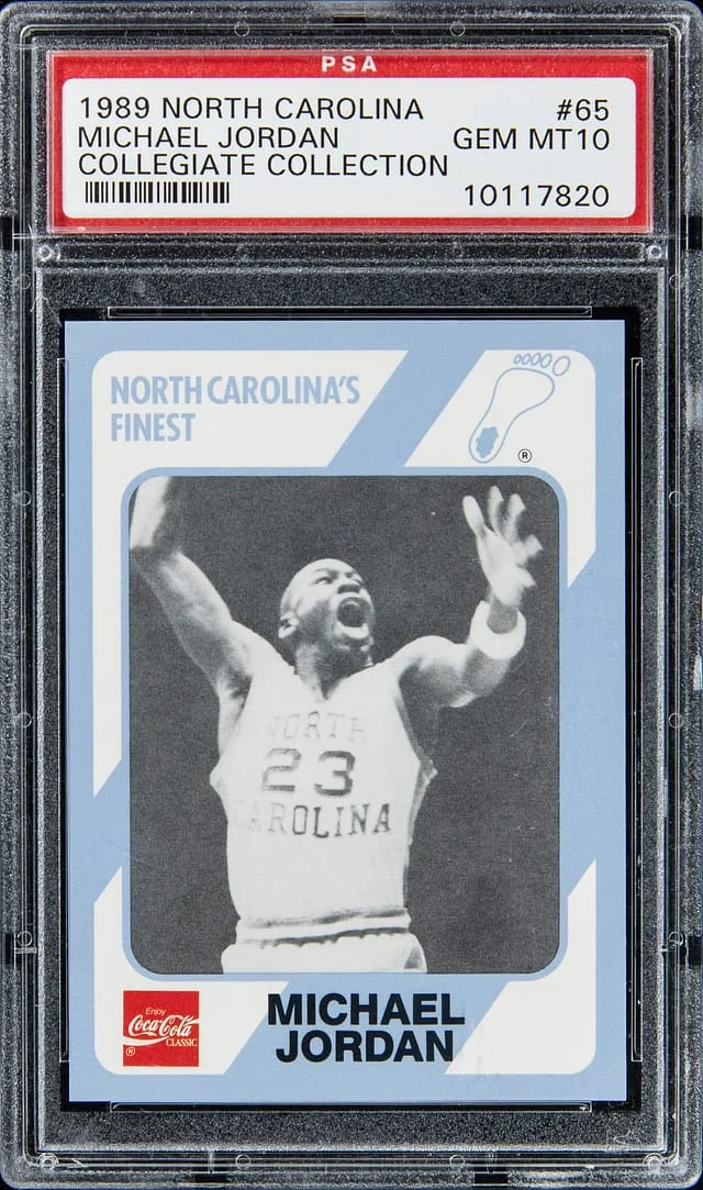 1989 North Carolina Collegiate Collection Michael Jordan #65 card image