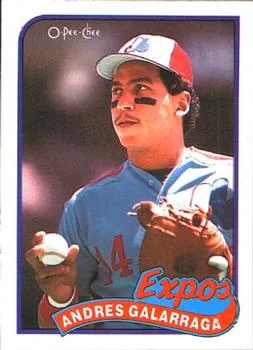 1989 O-Pee-Chee Andres Galarraga #93 card image