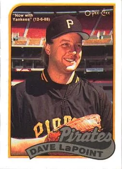 1989 O-Pee-Chee Dave LaPoint #89 card image
