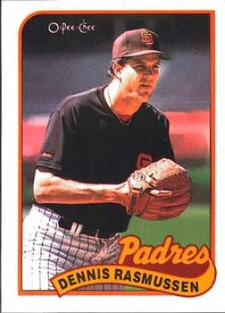 1989 O-Pee-Chee Dennis Rasmussen #32 card image