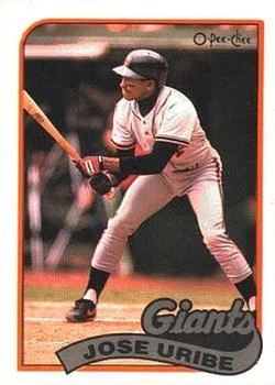 1989 O-Pee-Chee Jose Uribe #8 card image