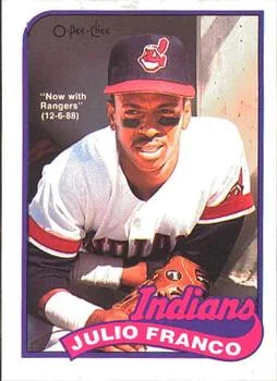 1989 O-Pee-Chee Julio Franco #55 card image