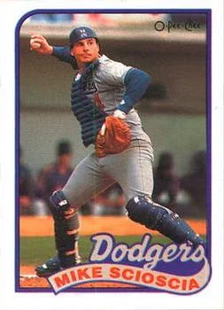 1989 O-Pee-Chee Mike Scioscia #7 card image