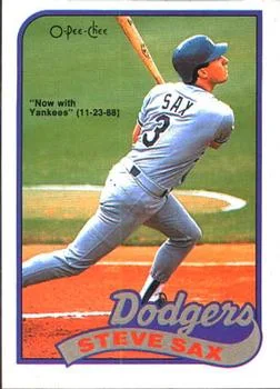 1989 O-Pee-Chee Steve Sax #40 card image