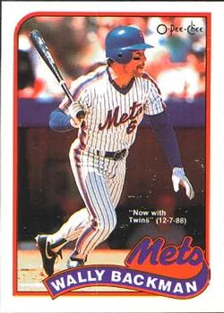 1989 O-Pee-Chee Wally Backman #72 card image