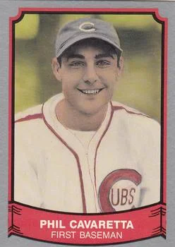 1989 Pacific Legends II Phil Cavarretta UERUER: Last name misspelled "Cavaretta" on front and back #131 card image