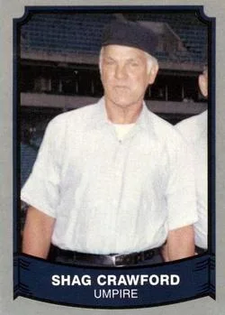 1989 Pacific Legends II Shag Crawford UMP #199 card image