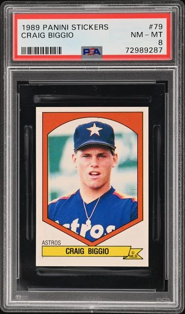 1989 Panini Craig Biggio Stickers #79 card image