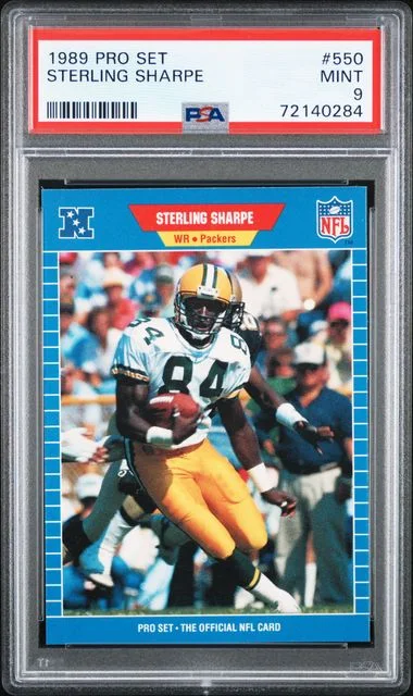 1989 Pro Set Sterling Sharpe #550 card image