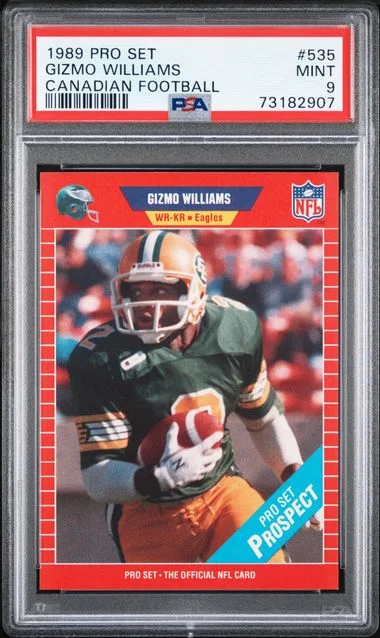 1989 Pro Set W/O Scouting Photo Gizmo Williams #535 card image