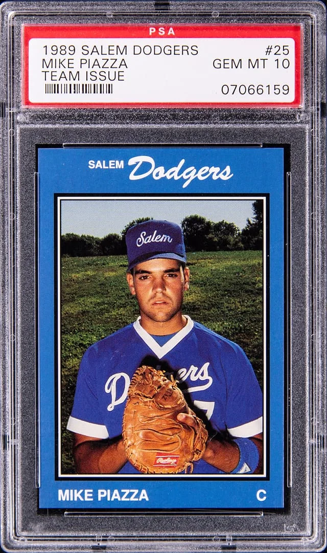 1989 Salem Dodgers Team Issue Mike Piazza #25 card image