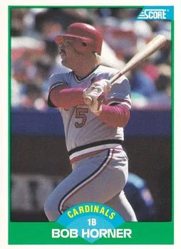 1989 Score Bob Horner #68 card image