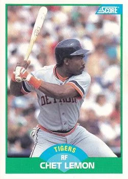 1989 Score Chet Lemon #44 card image