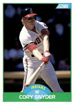 1989 Score Cory Snyder #52 card image
