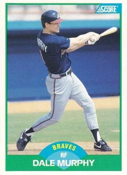 1989 Score Dale Murphy #30 card image