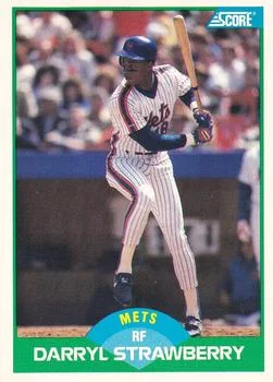 1989 Score Darryl Strawberry #10 card image