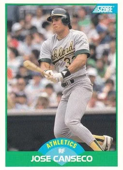 1989 Score Jose Canseco #1 card image