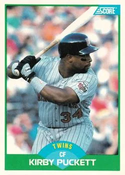 1989 Score Kirby Puckett #20 card image