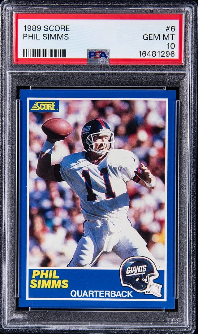 1989 Score Phil Simms #6 card image
