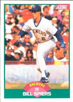 1989 Score Rookie & Traded Bill Spiers #82T card image