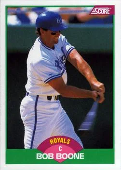 1989 Score Rookie & Traded Bob Boone #74T card image