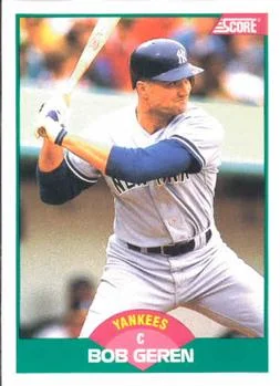 1989 Score Rookie & Traded Bob Geren XRC #93T card image