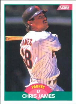 1989 Score Rookie & Traded Chris James #46T card image