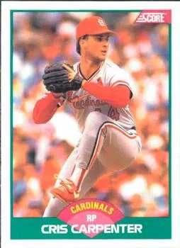 1989 Score Rookie & Traded Cris Carpenter #81T card image